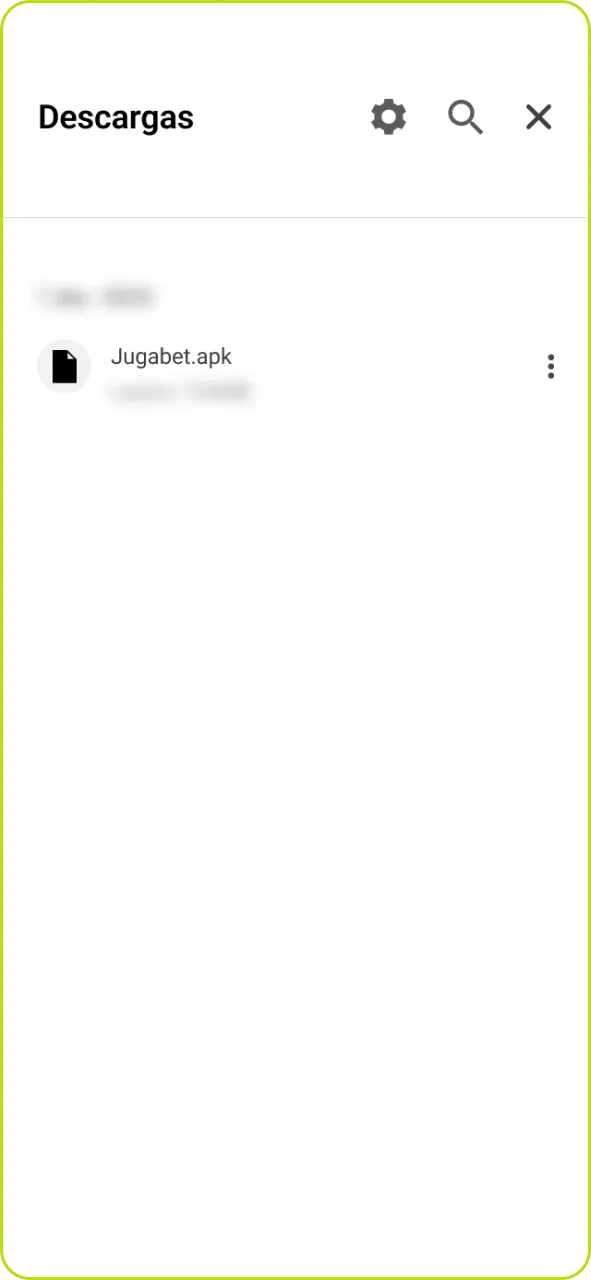 Ejecuta el instalador de la app de Jugabet para completar el proceso en tu teléfono.
