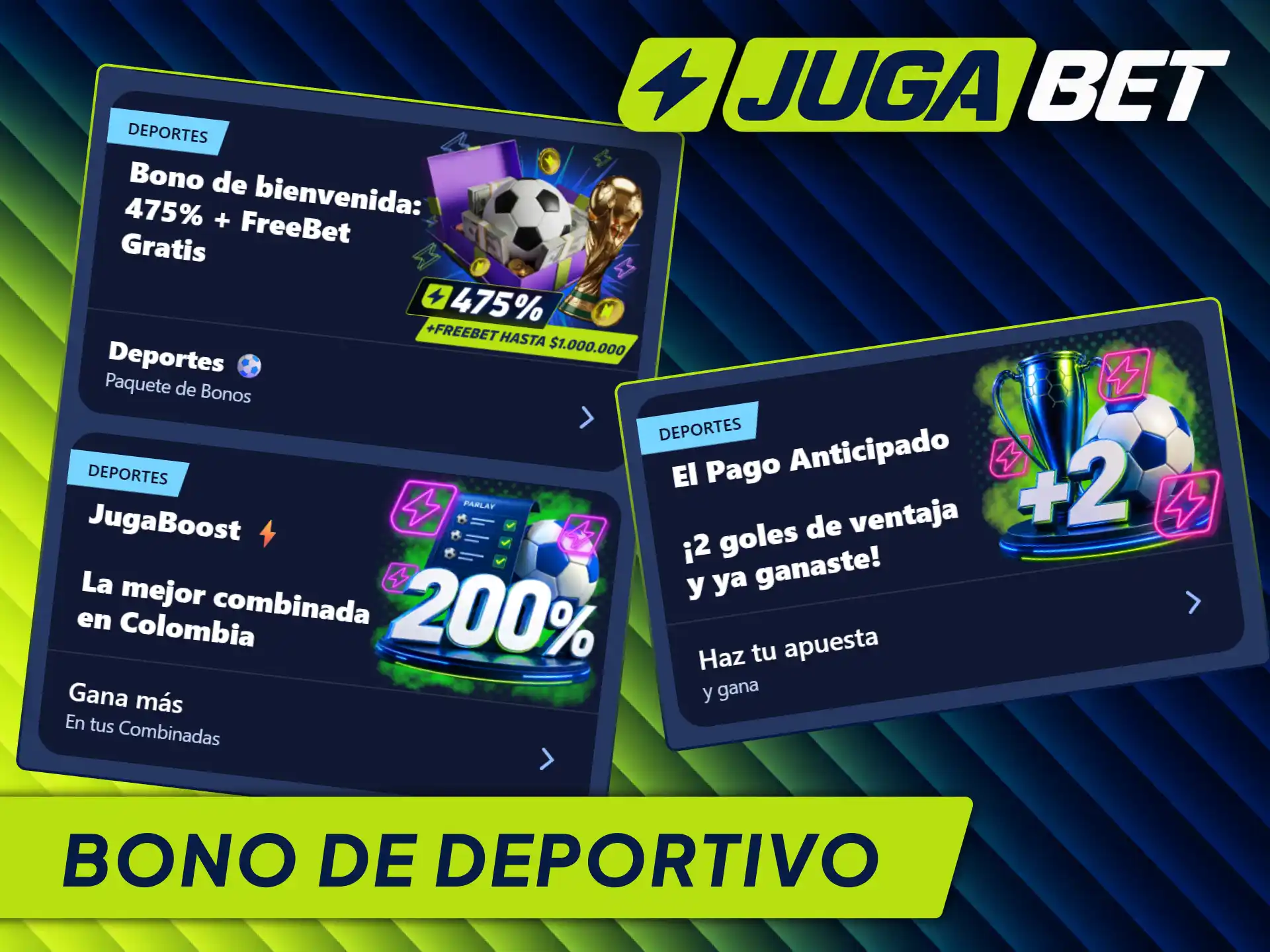 Activa el bono deportivo de bienvenida en Jugabet Colombia y potencia tus apuestas.