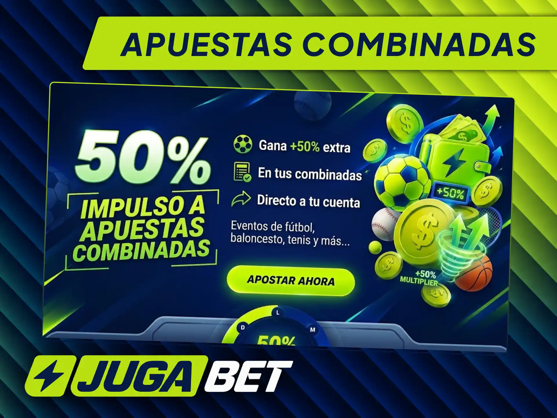 Aprovecha el impulso a apuestas combinadas en Jugabet para multiplicar tus cuotas.