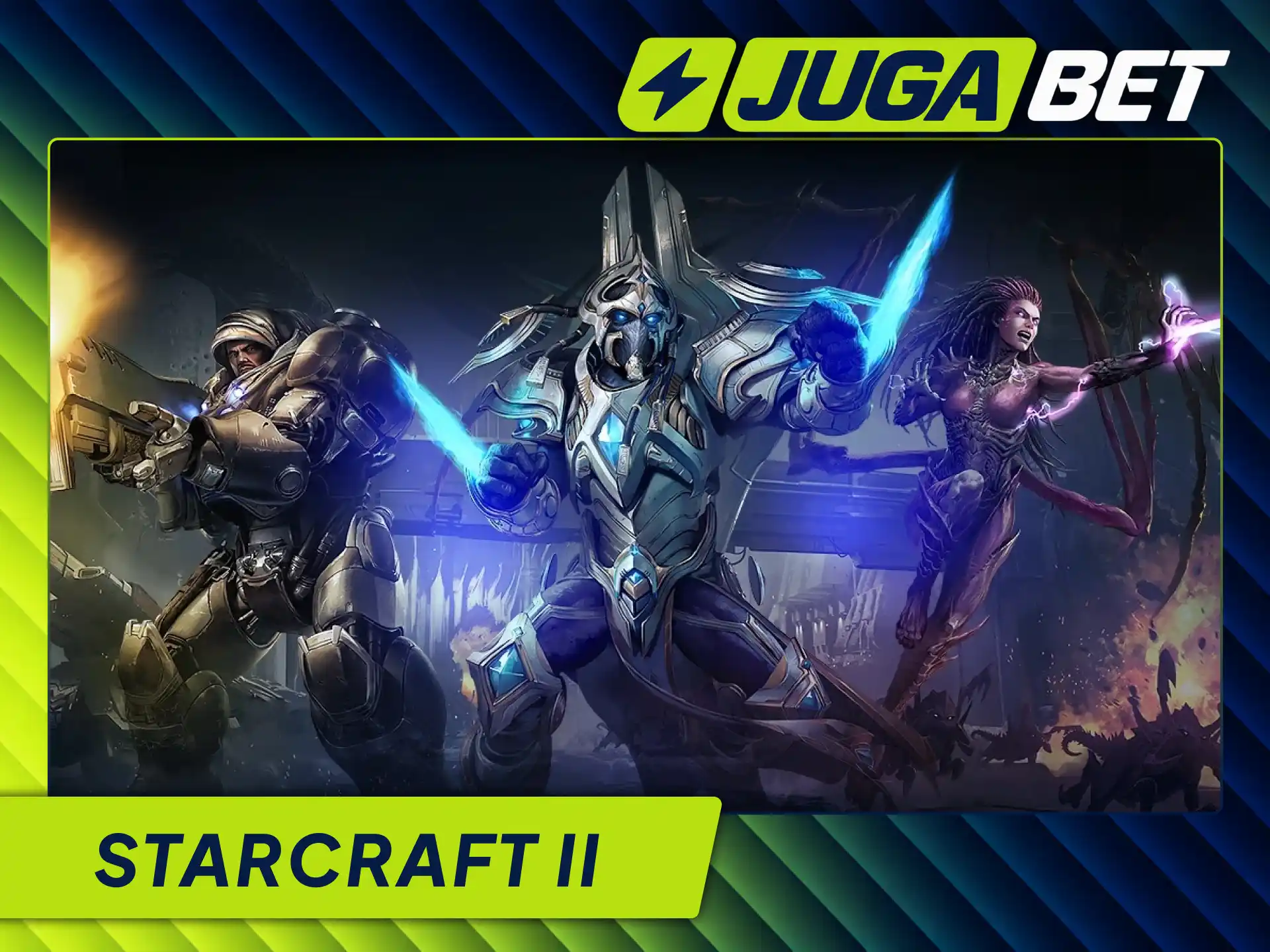Apuesta en los enfrentamientos de StarCraft II en la sección de eSports de Jugabet.