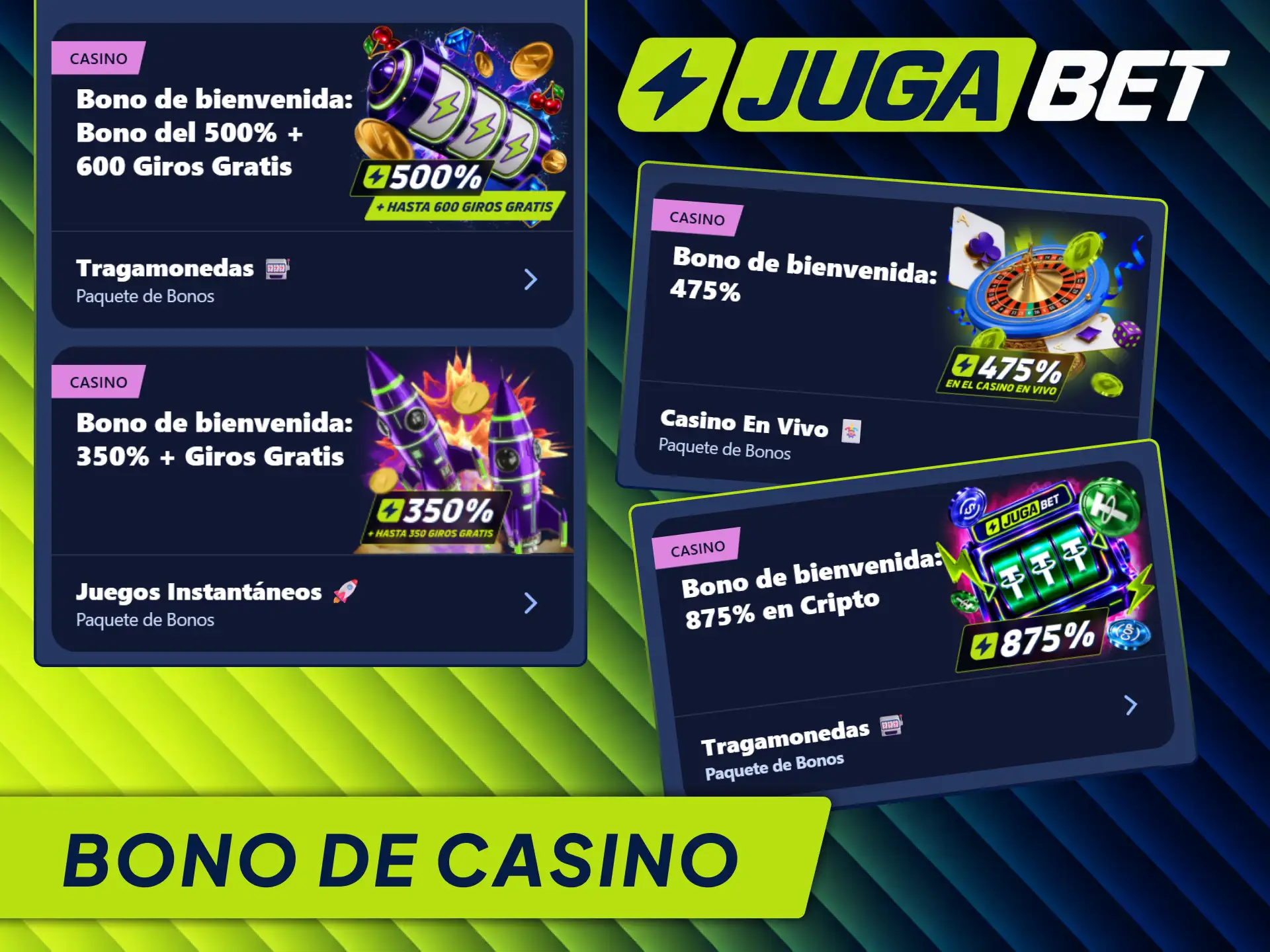 Reclamá tu bono de bienvenida para casino en Jugabet y comenzá a jugar.