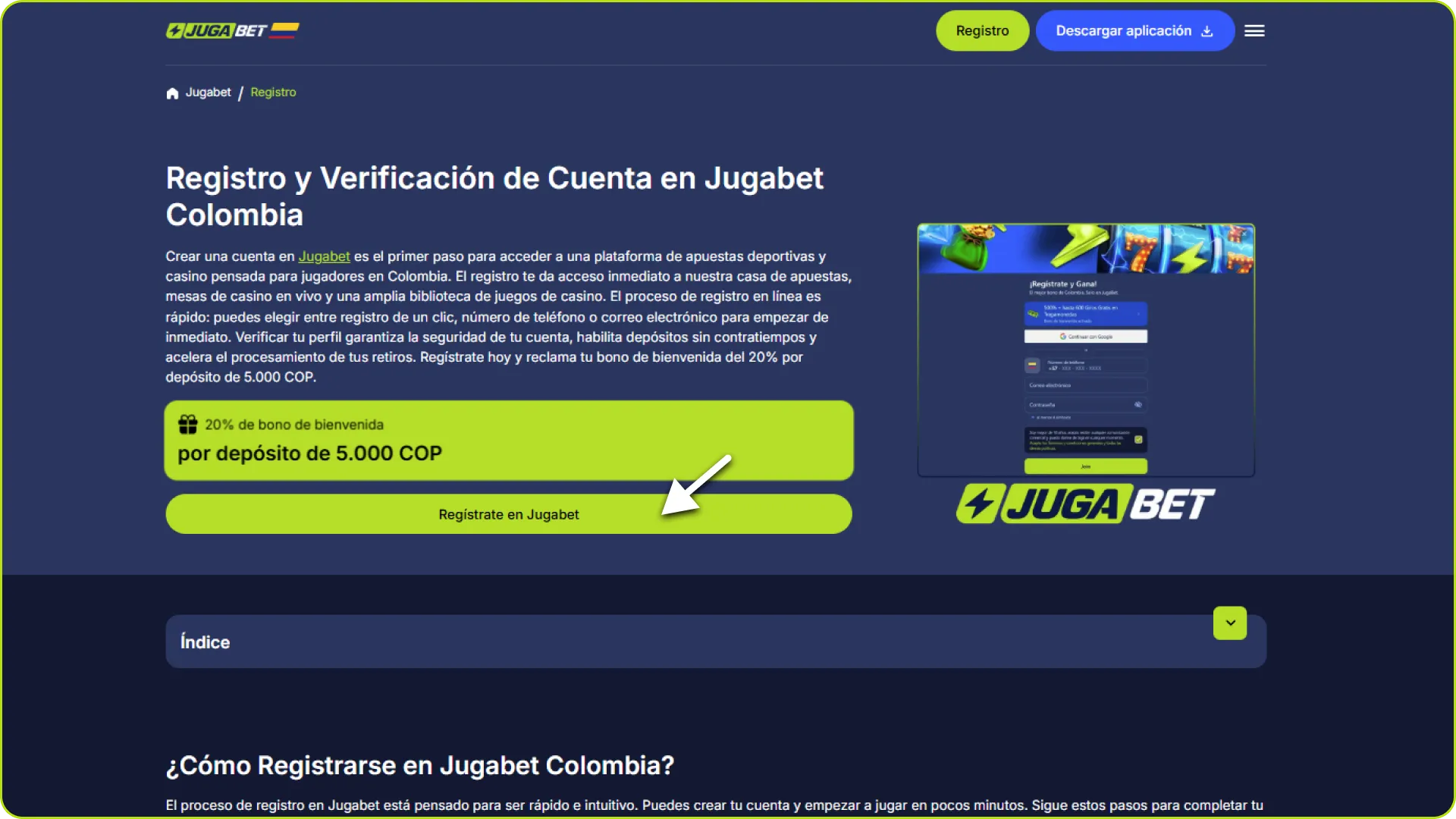 Descarga la app de Jugabet para Android mediante el archivo APK en Colombia.